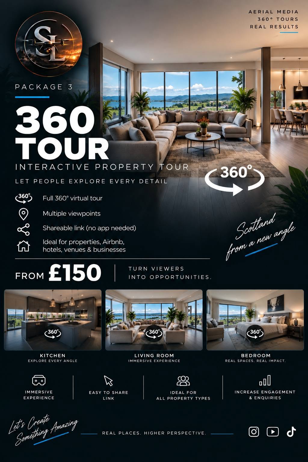 360° Tour package — From £150. Click to view the full offer.